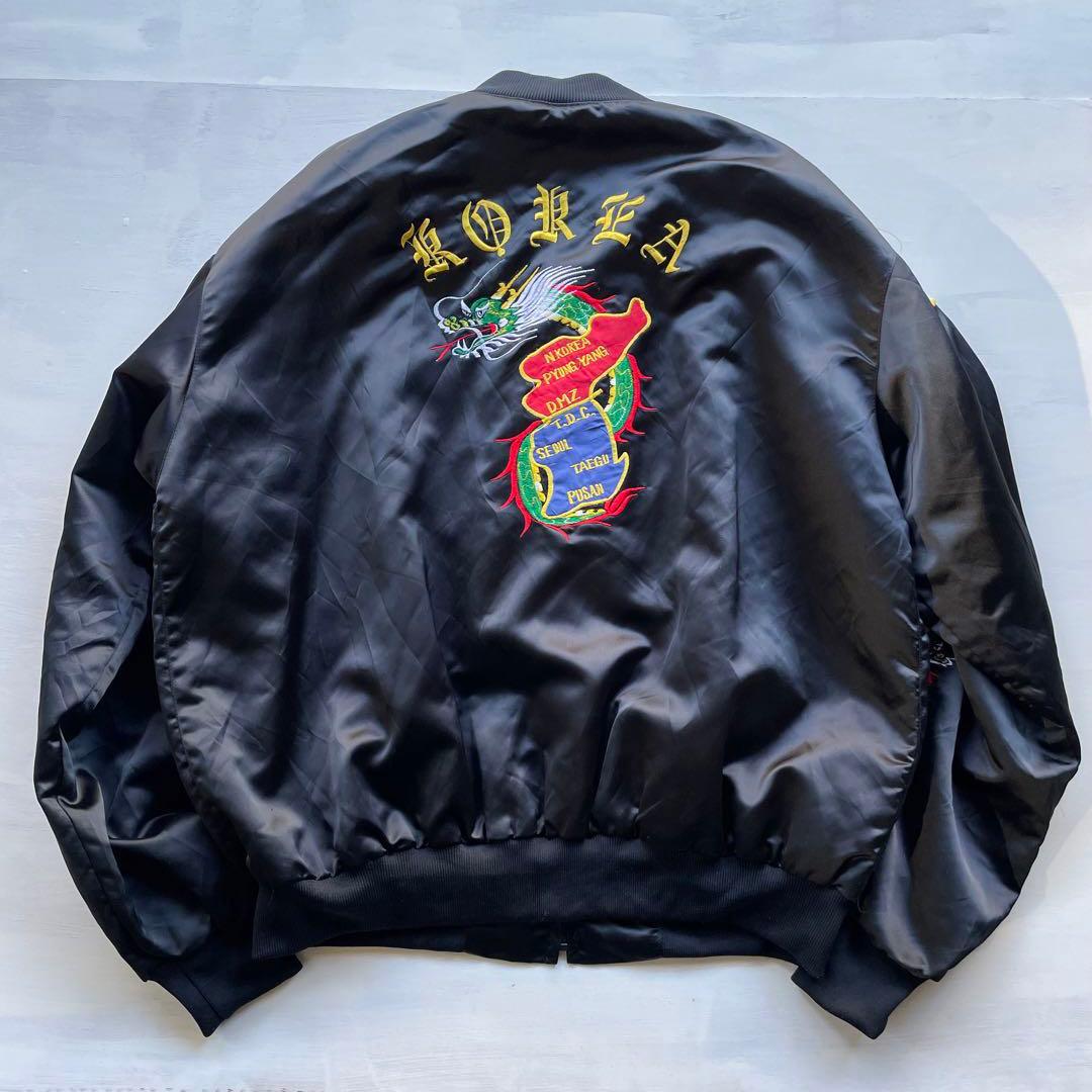 vintage コリアンジャケット 龍　刺繍　XXL 大きいサイズ