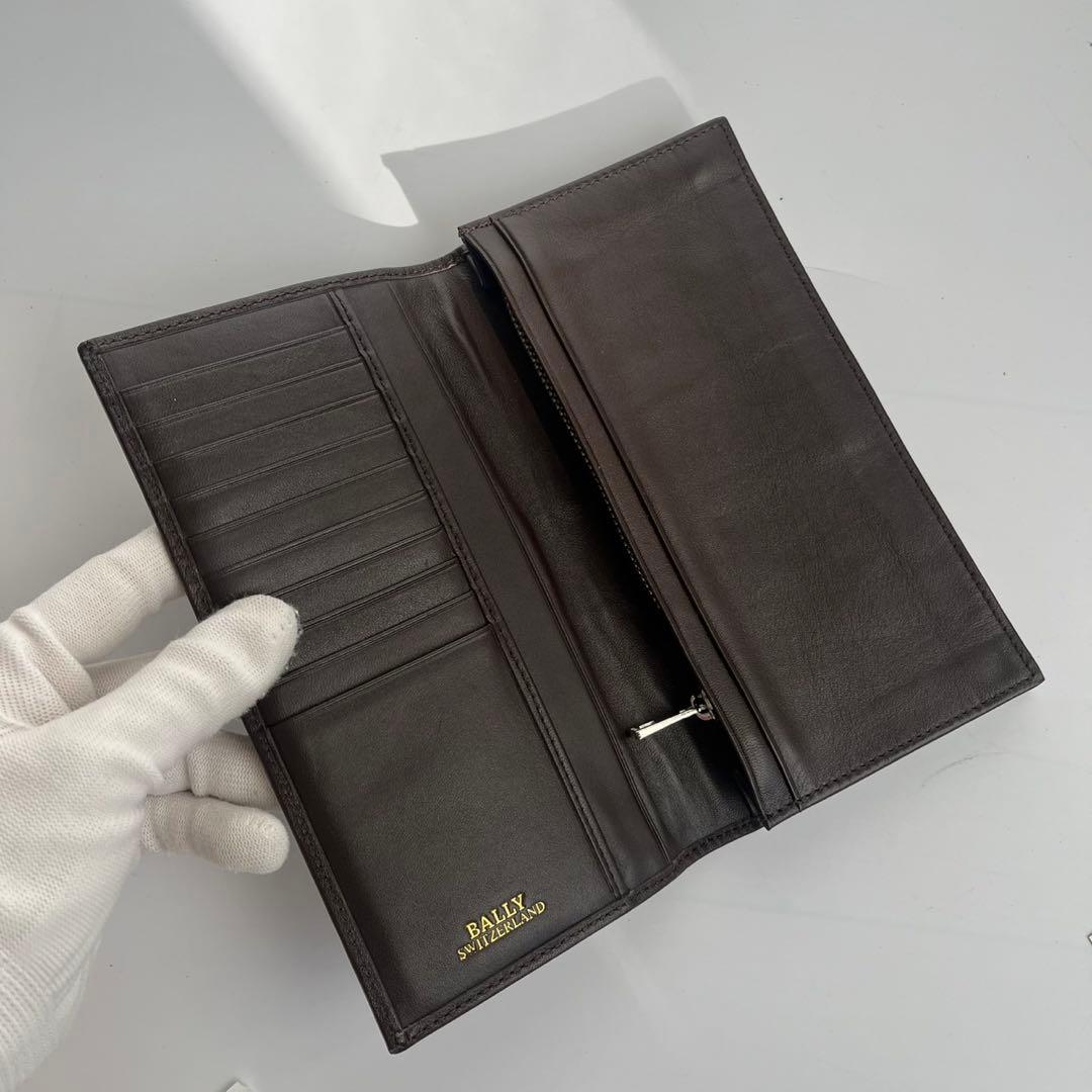 未使用保管✨️ Bally バリー　ストライプ　長財布　財布　ブラウン　メンズ