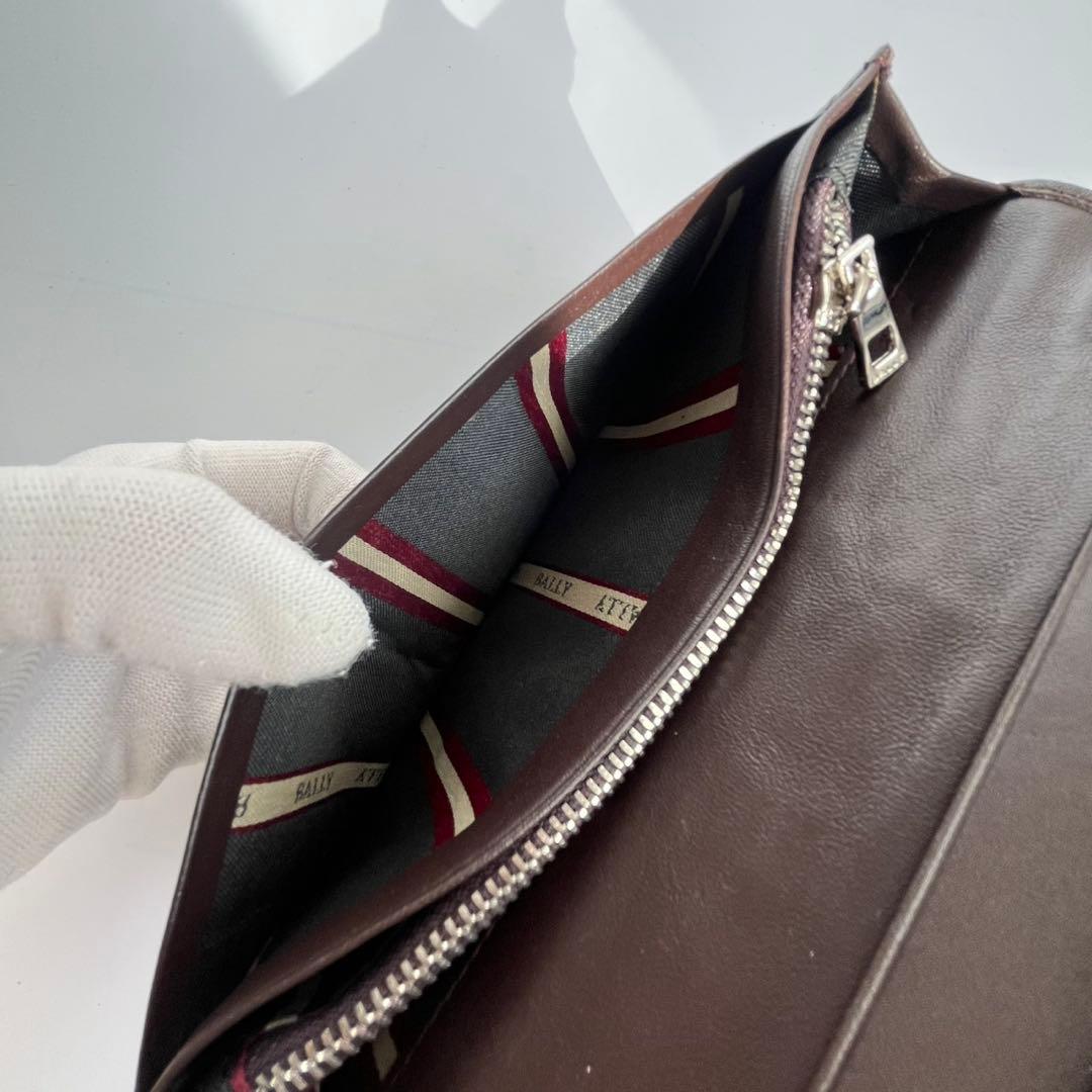 未使用保管✨️ Bally バリー　ストライプ　長財布　財布　ブラウン　メンズ