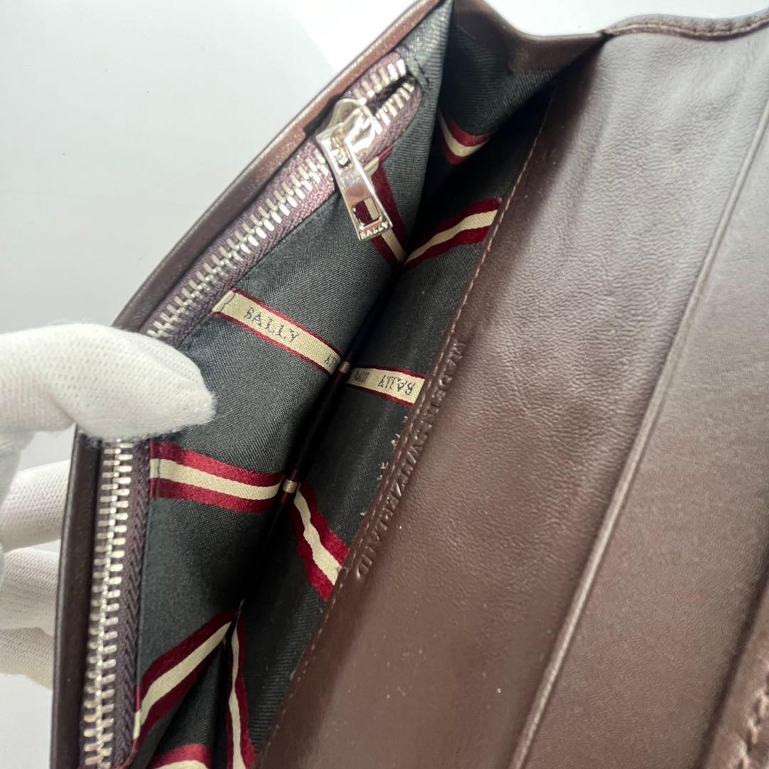 未使用保管✨️ Bally バリー　ストライプ　長財布　財布　ブラウン　メンズ