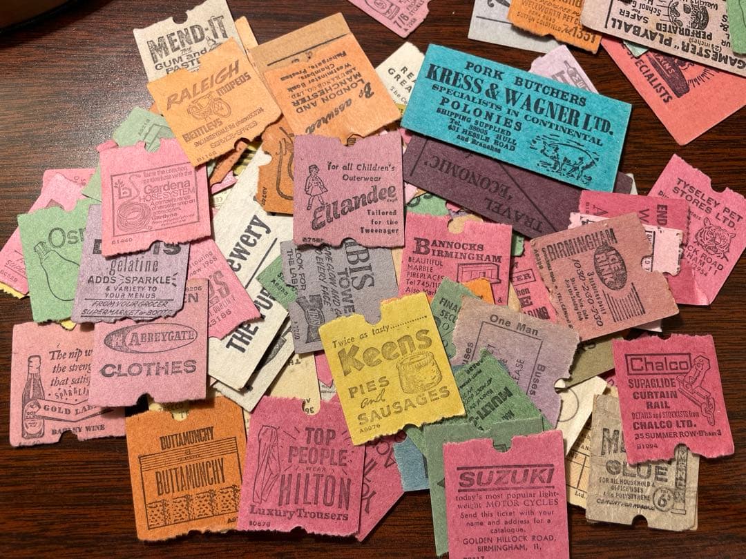 イギリスバスチケット　可愛い裏広告100枚以上✖️ 4