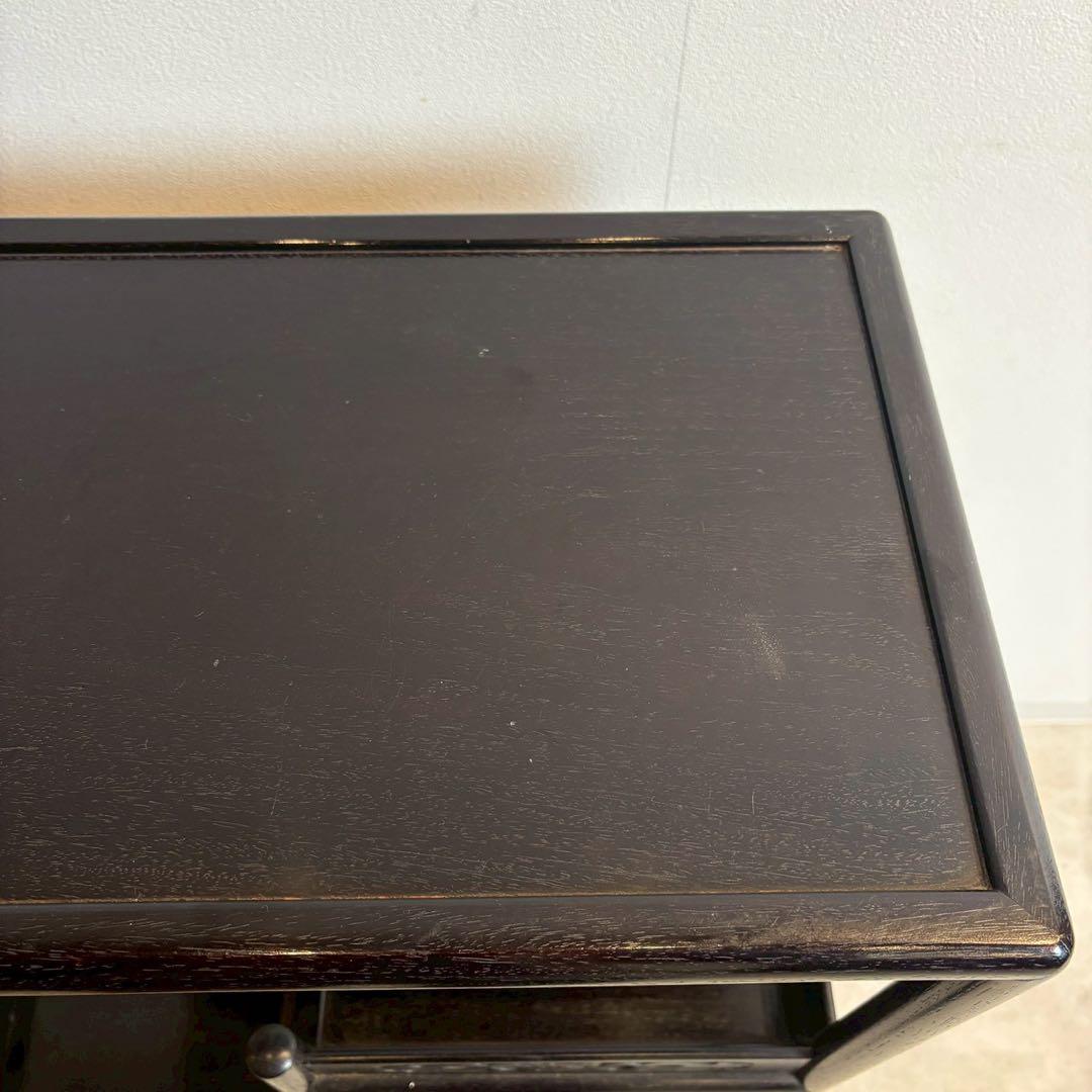 脚付茶棚　唐木　リメイク家具　和家具　時代家具　和モダン　ミニ茶棚　茶箪笥