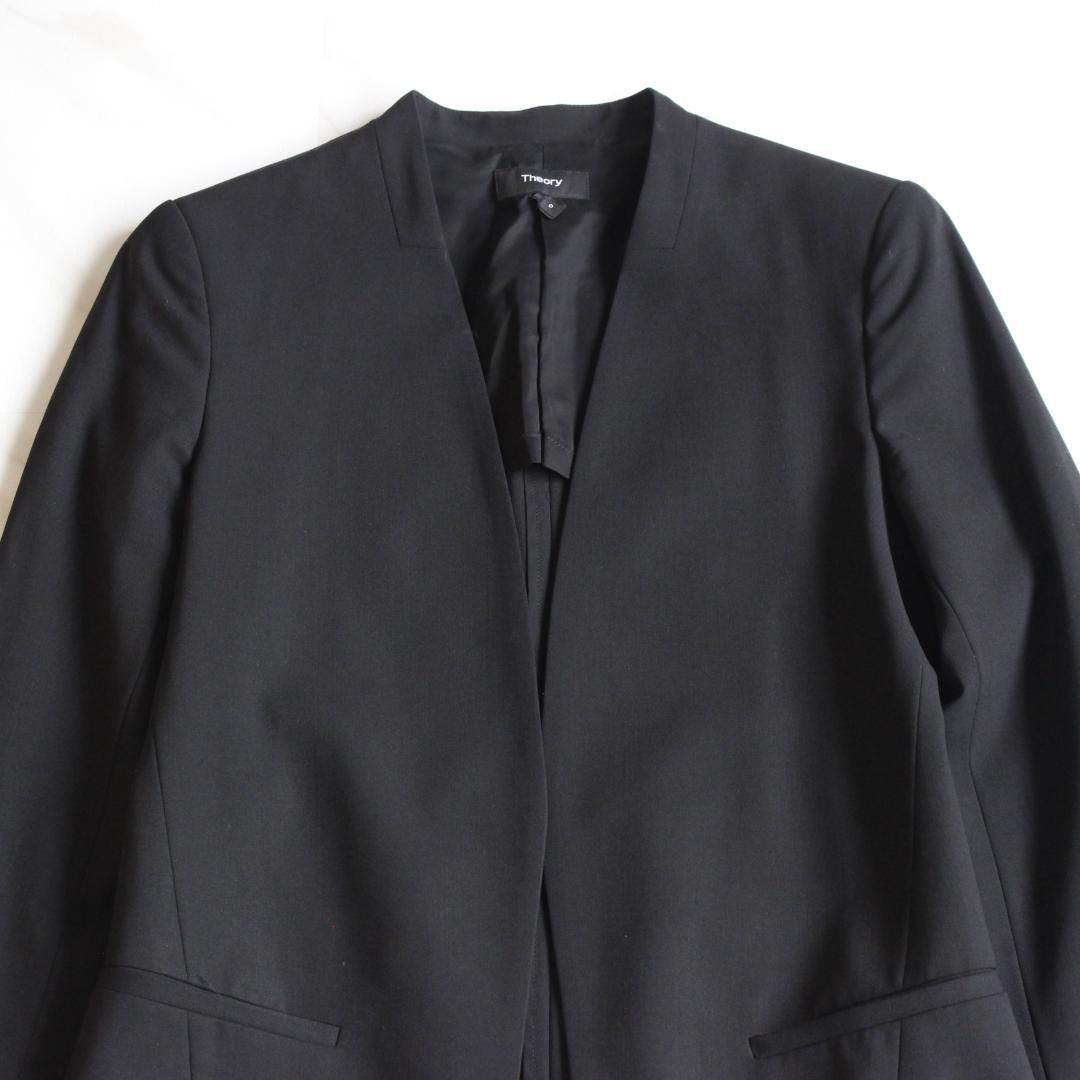 Theory セットアップスーツ Sサイズ ブラック ノーカラー パンツ