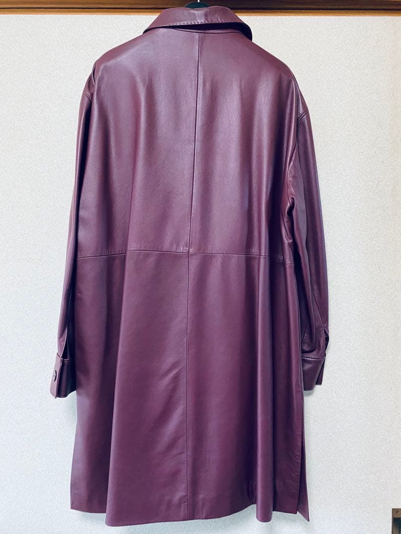 GIVENCHY レザーコート（ワインレッド）　サイズ46