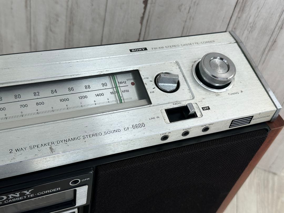 動作品| SONY ソニー　ラジカセ　CF-6600 昭和レトロ当時物　ラジオ