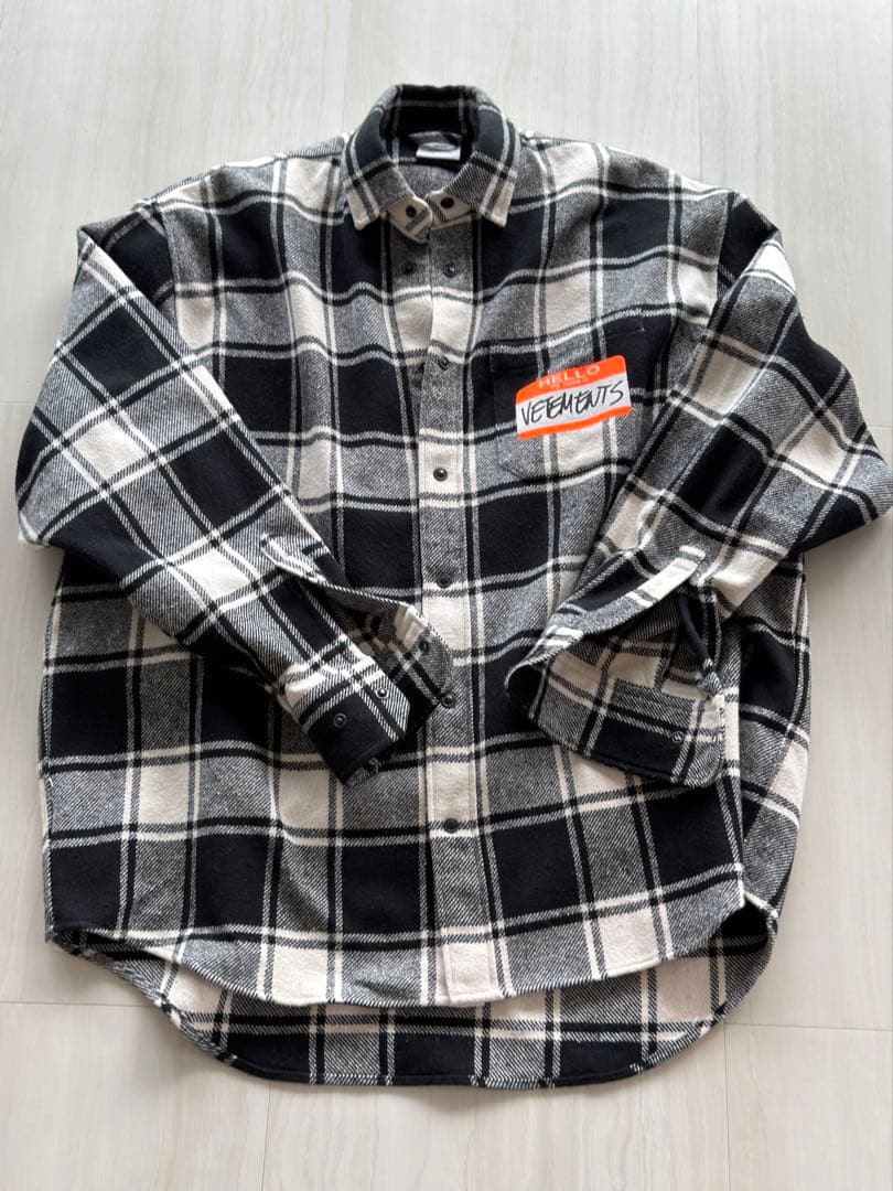 k*す様 VEHMENTS チェック柄 フランネルシャツ　XS