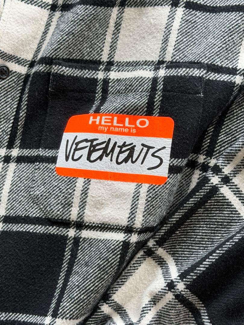 k*す様 VEHMENTS チェック柄 フランネルシャツ　XS