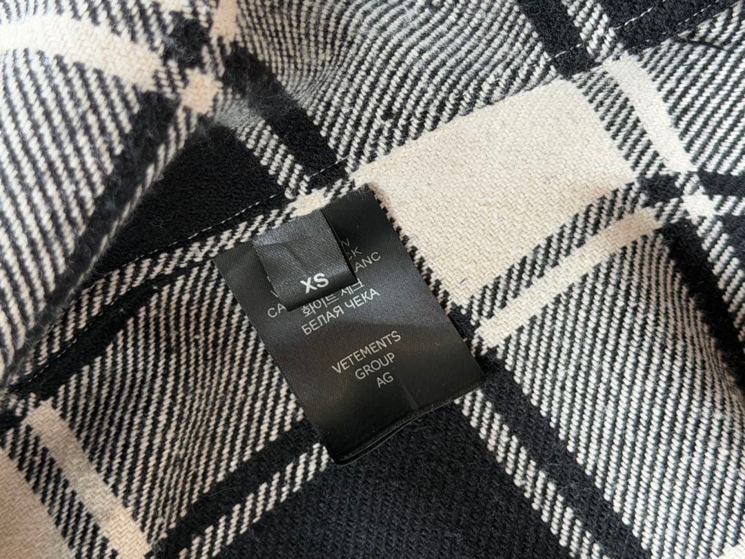 k*す様 VEHMENTS チェック柄 フランネルシャツ　XS