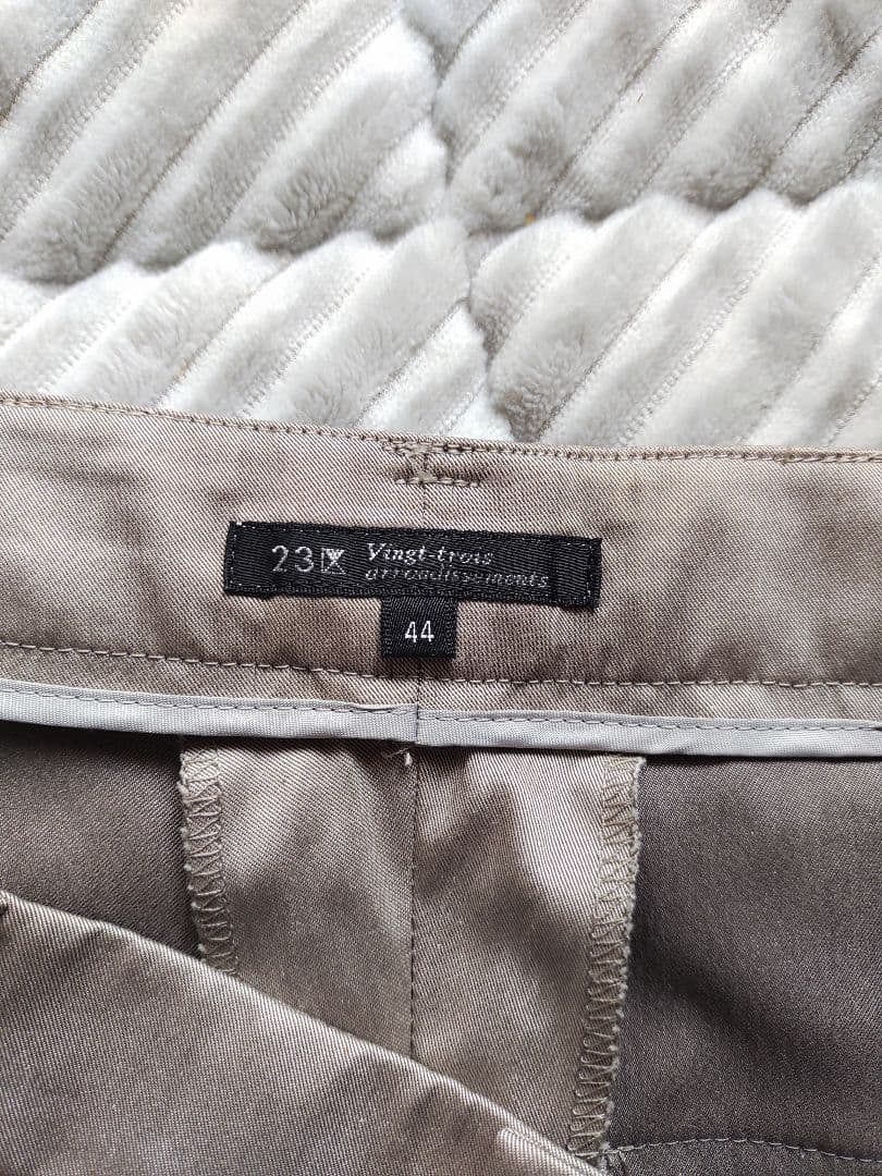 23区　大きいサイズ　ストレッチパンツスーツ　セットアップ　ライトブラウン系