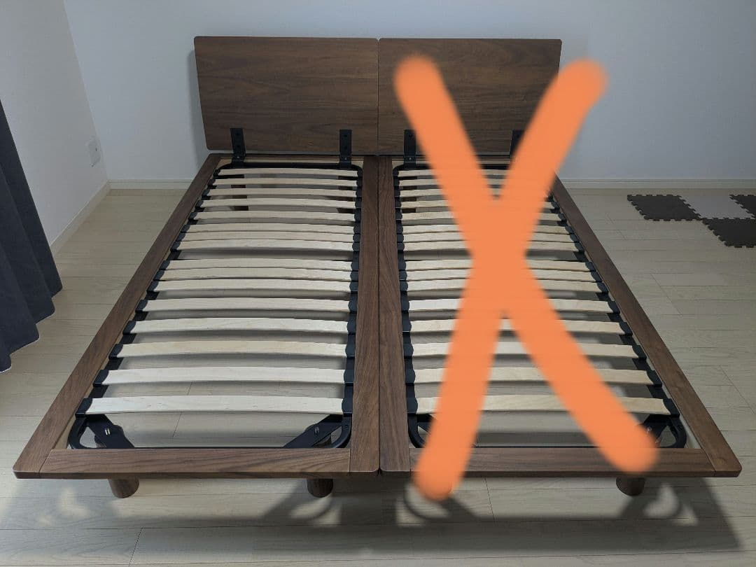 無印良品　ベッドフレーム　ウォールナット