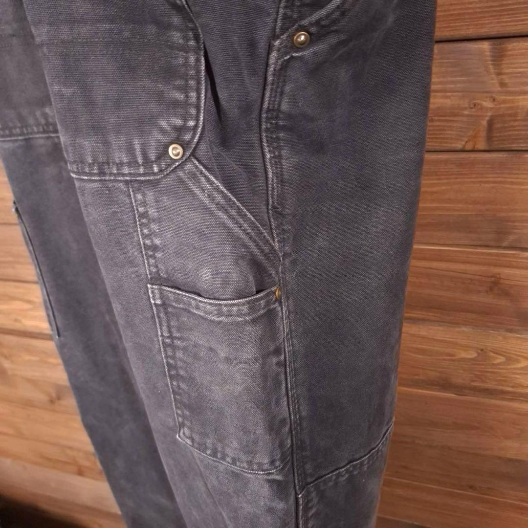00s carhartt カーハート ダック地 ダブルニー オーバーオール 黒