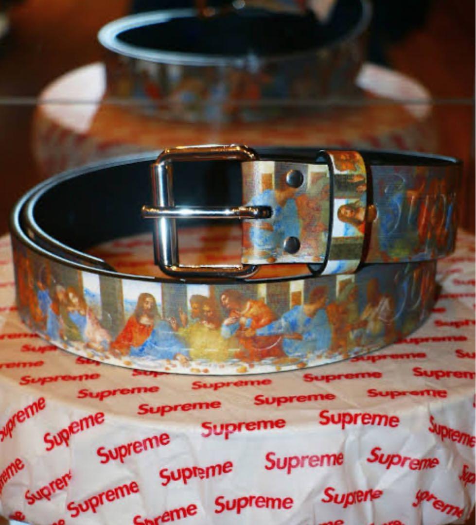 最後の晩餐　Supreme Last Supper Leather Belt M