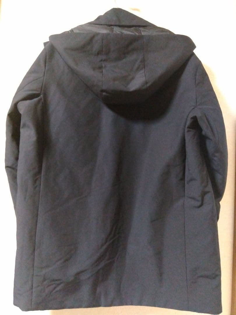 ユニクロ ハイブリッドダウンコート メンズ L ネイビー 通勤 新品