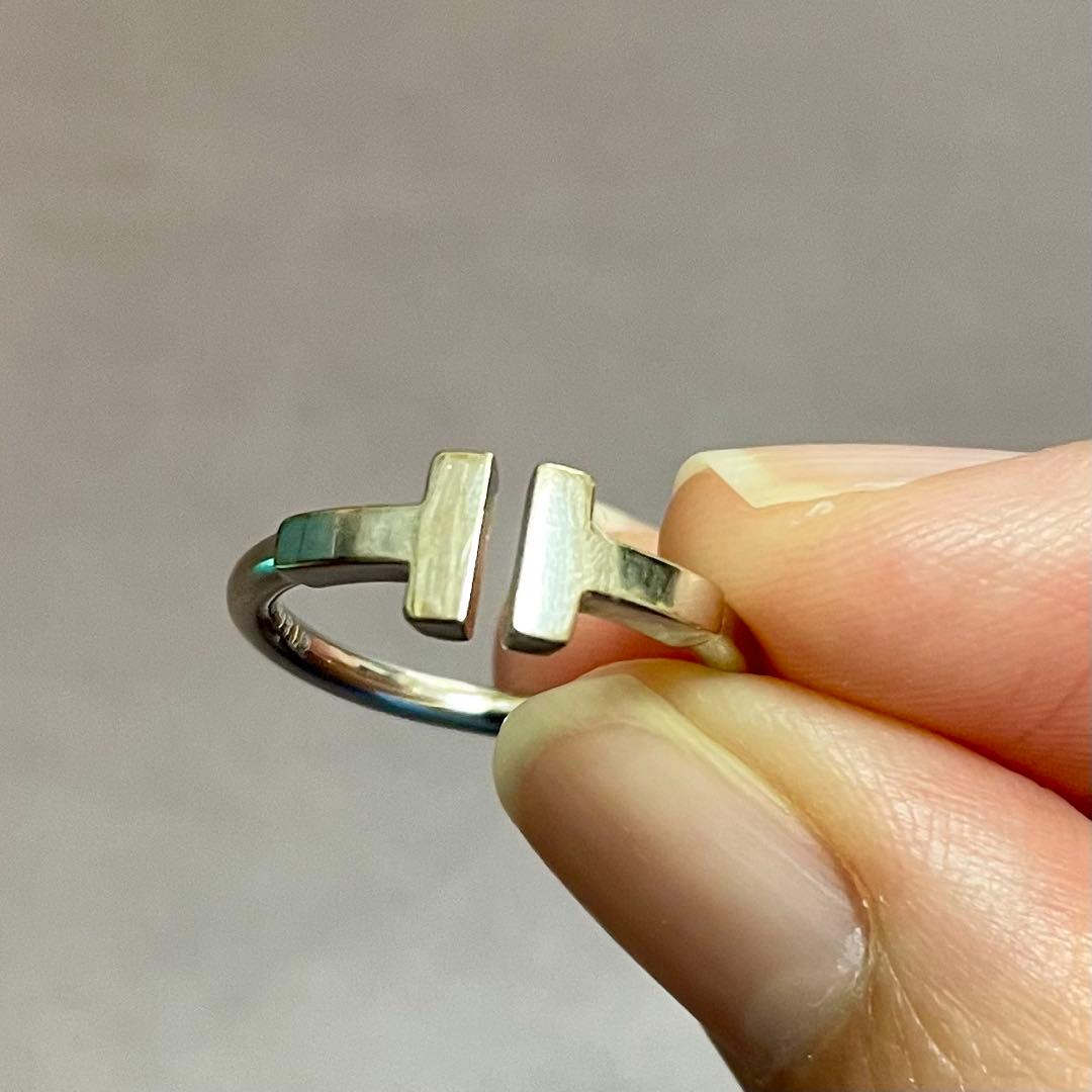 Tiffany & Co. Tワイヤーリング18Wホワイトゴールド