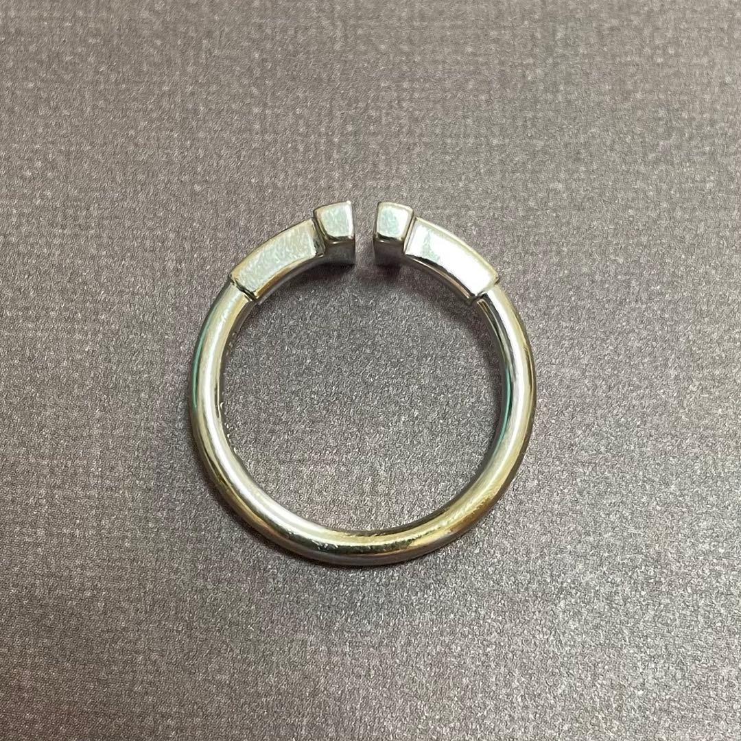 Tiffany & Co. Tワイヤーリング18Wホワイトゴールド