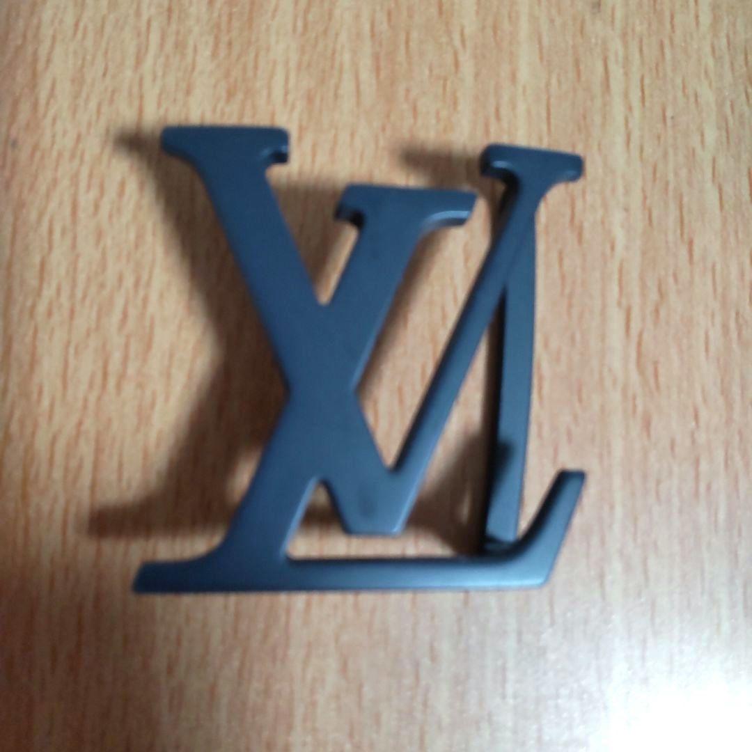 LOUIS VUITTON ネイビー レザー ベルト 85/34