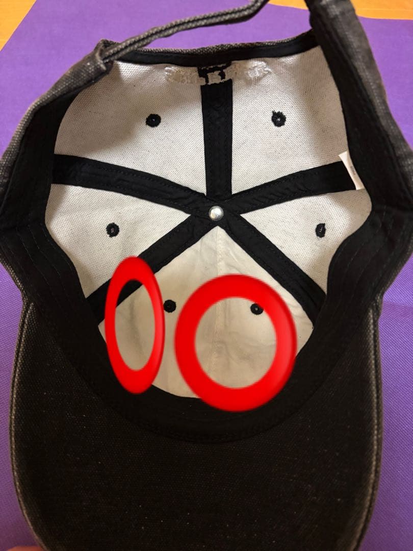 SUPREME ブラックキャップSロゴ