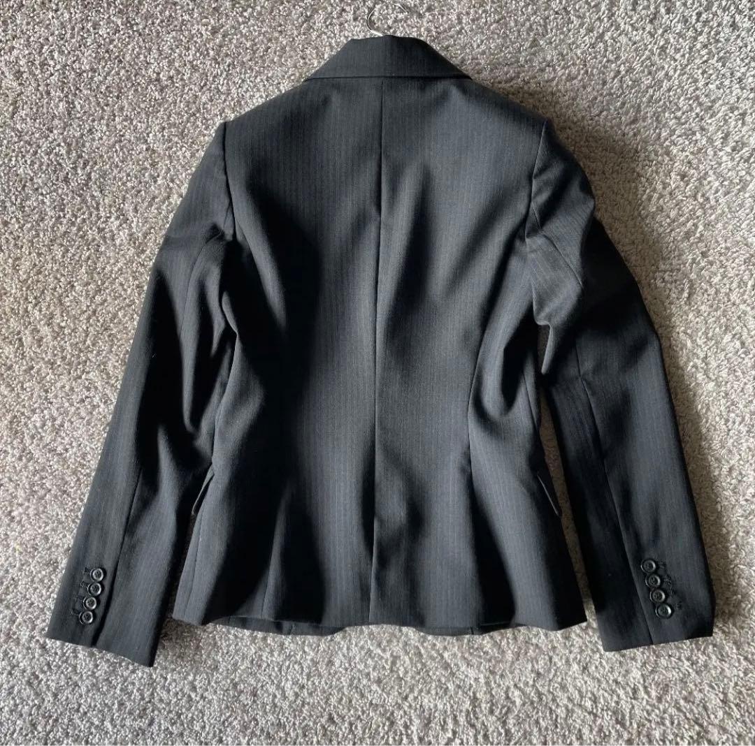 美品　LE SOUK ルスーク ＊ パンツスーツ 38 黒 ストライプ