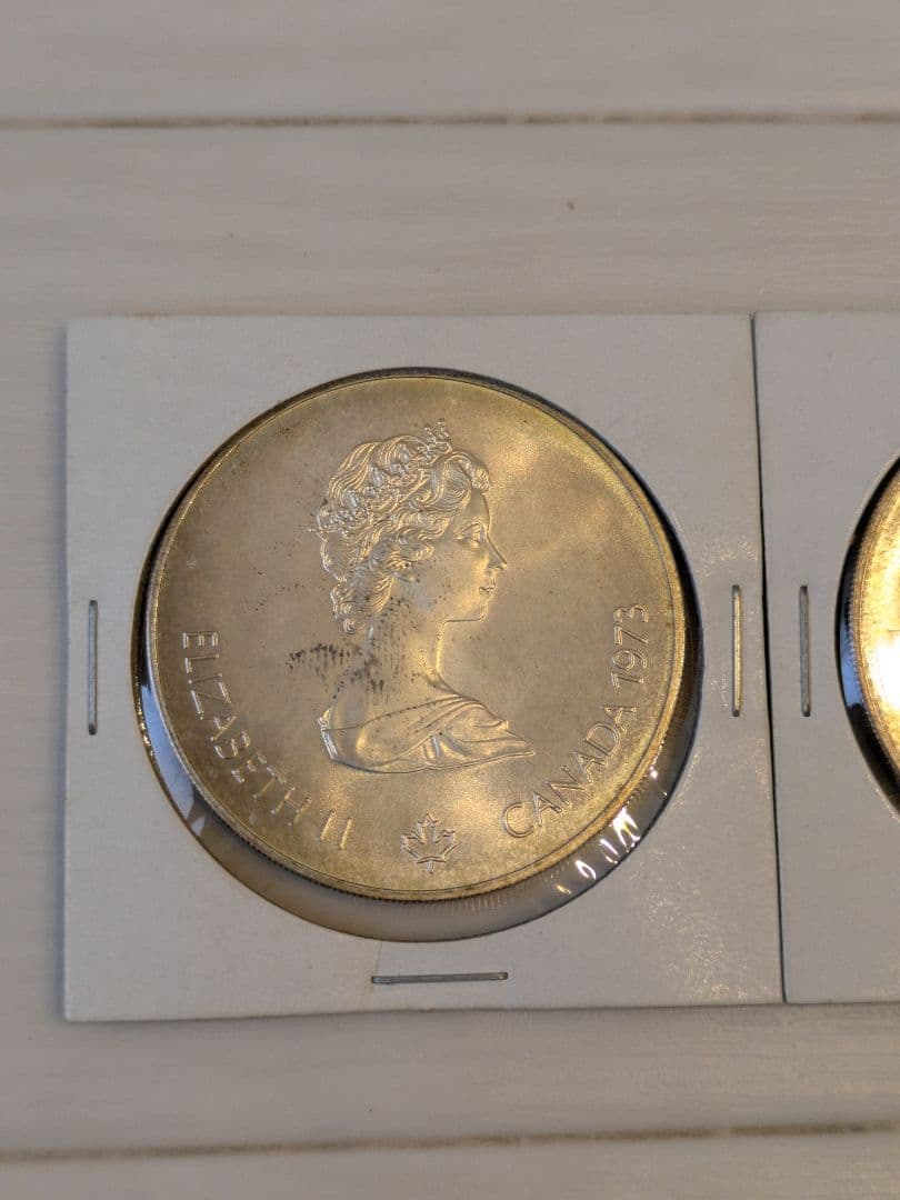 希少 1973年カナダ モントリオールオリンピックSV925製 銀貨 2枚セット