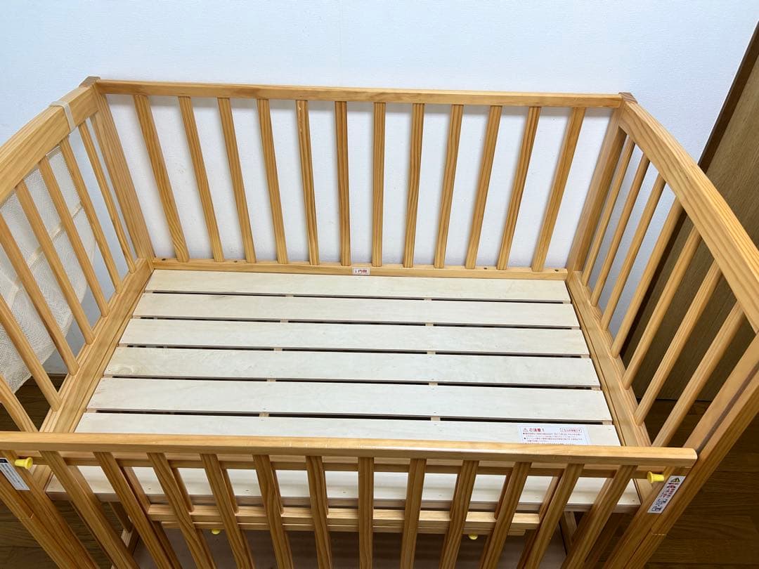 ベビーベッド（yamatoya）＋約10cmの極厚マットレス＋その他グッズセット