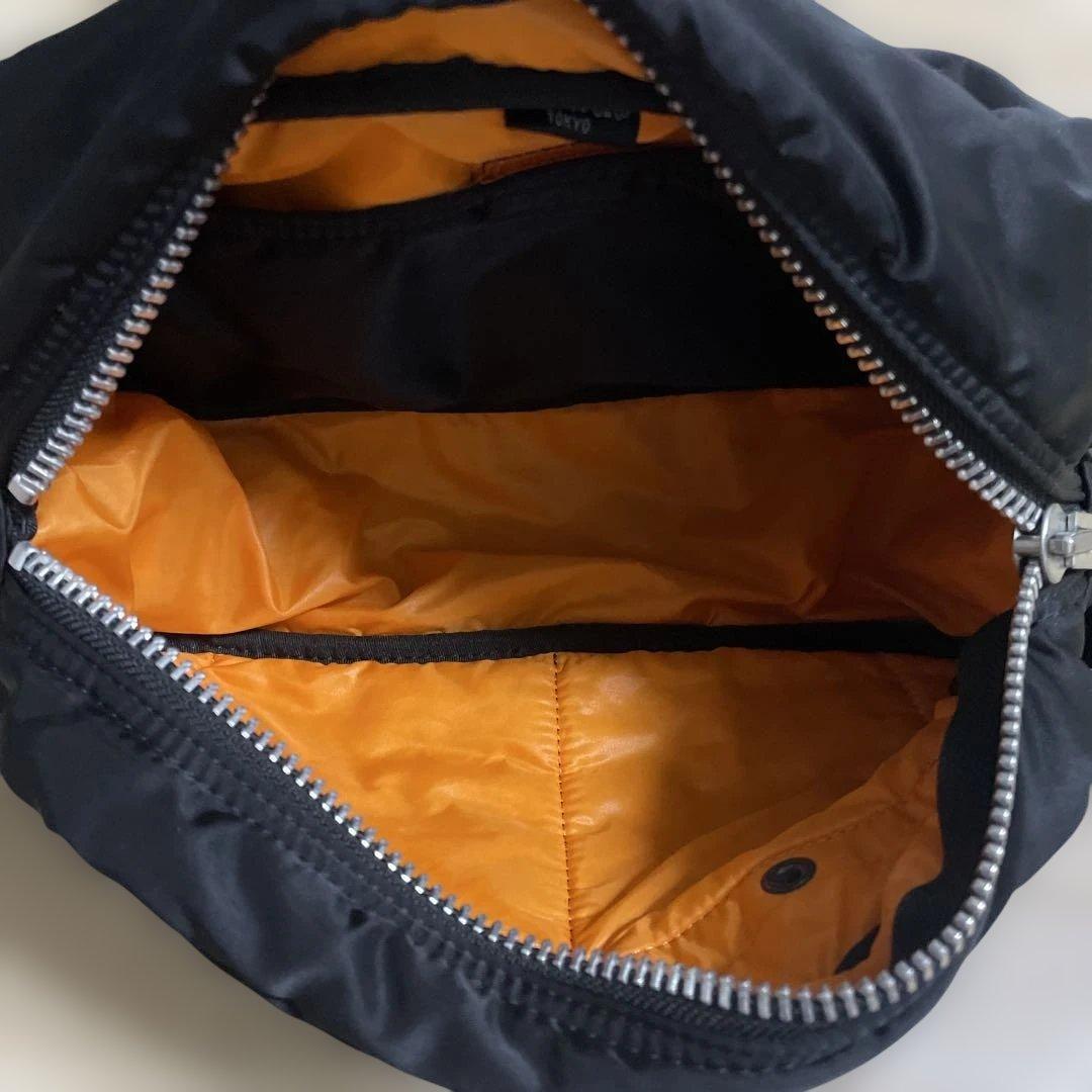 【美品】PORTER ポーター　タンカー　ボディバッグ ウエストポーチ　ブラック