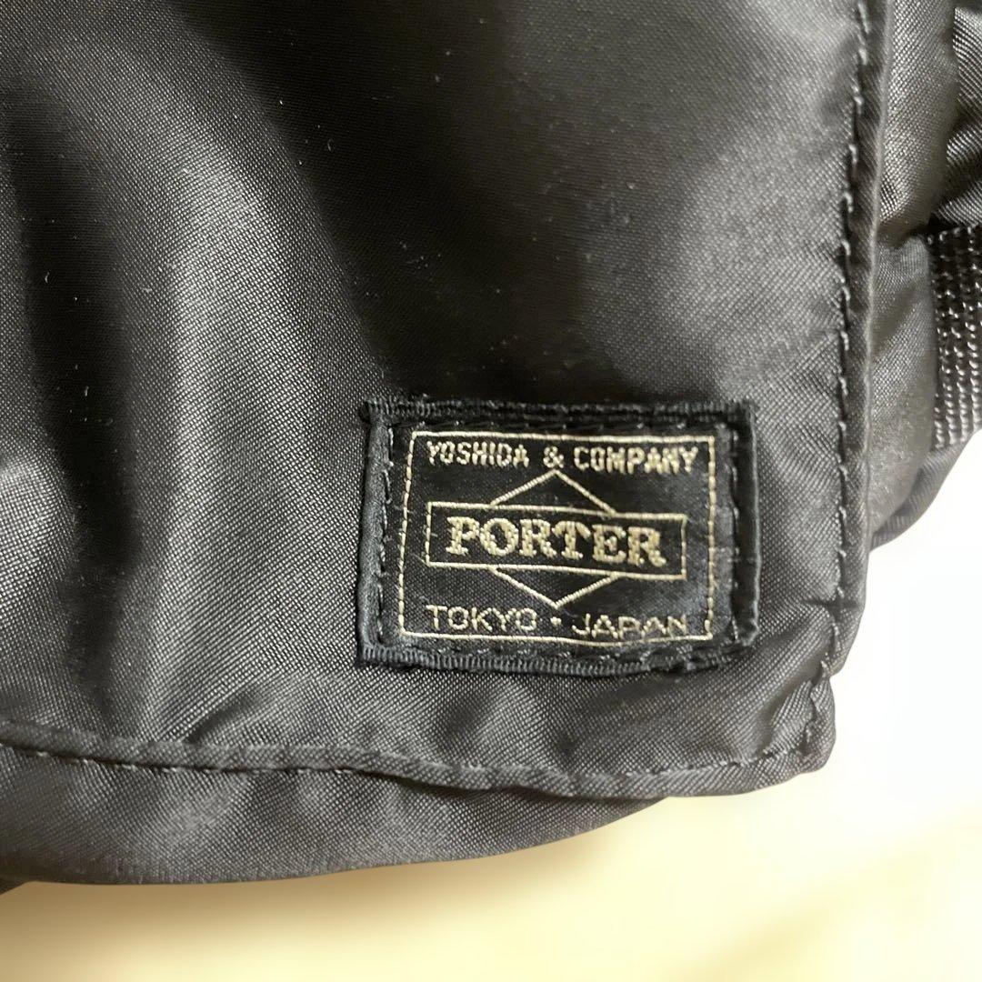 【美品】PORTER ポーター　タンカー　ボディバッグ ウエストポーチ　ブラック