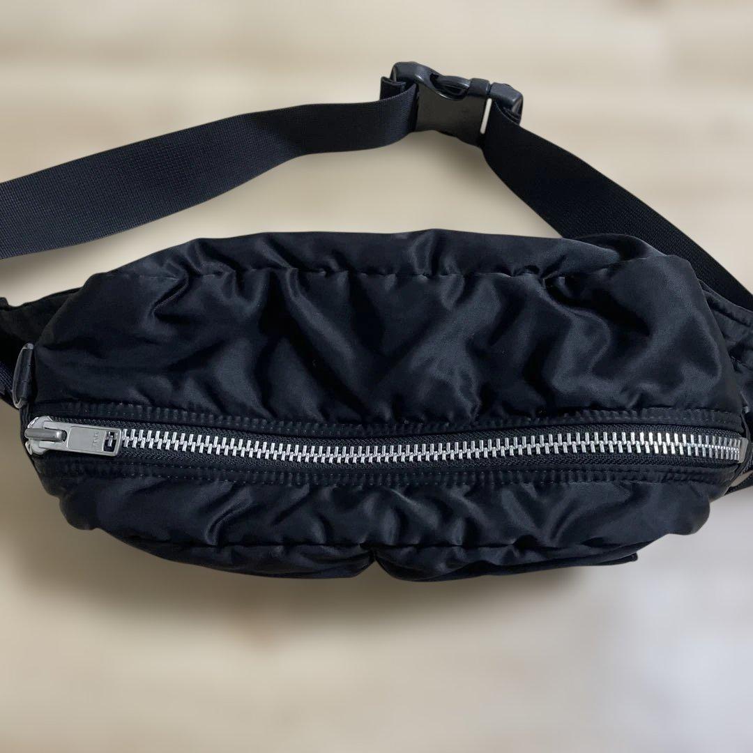 【美品】PORTER ポーター　タンカー　ボディバッグ ウエストポーチ　ブラック