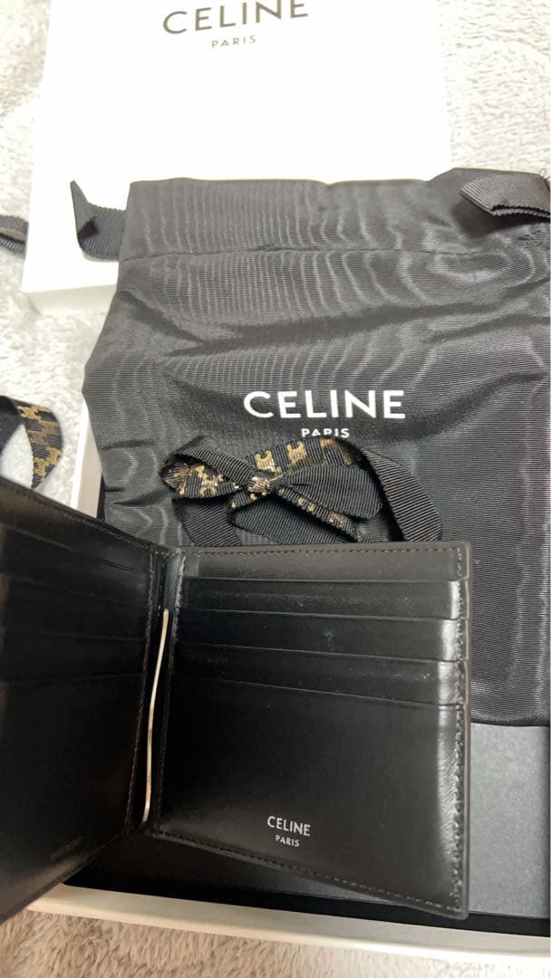 CELINE モノグラム レザー マネークリップ