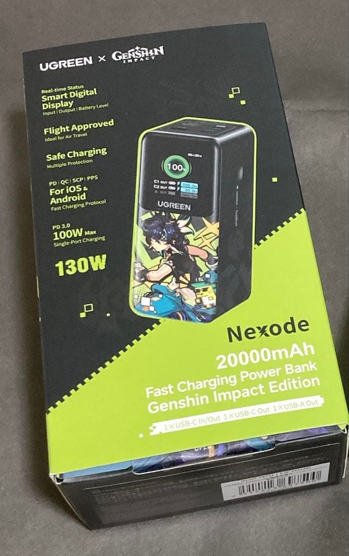 UGREEN 原神　モバイルバッテリー　原神モデル　キィニチ