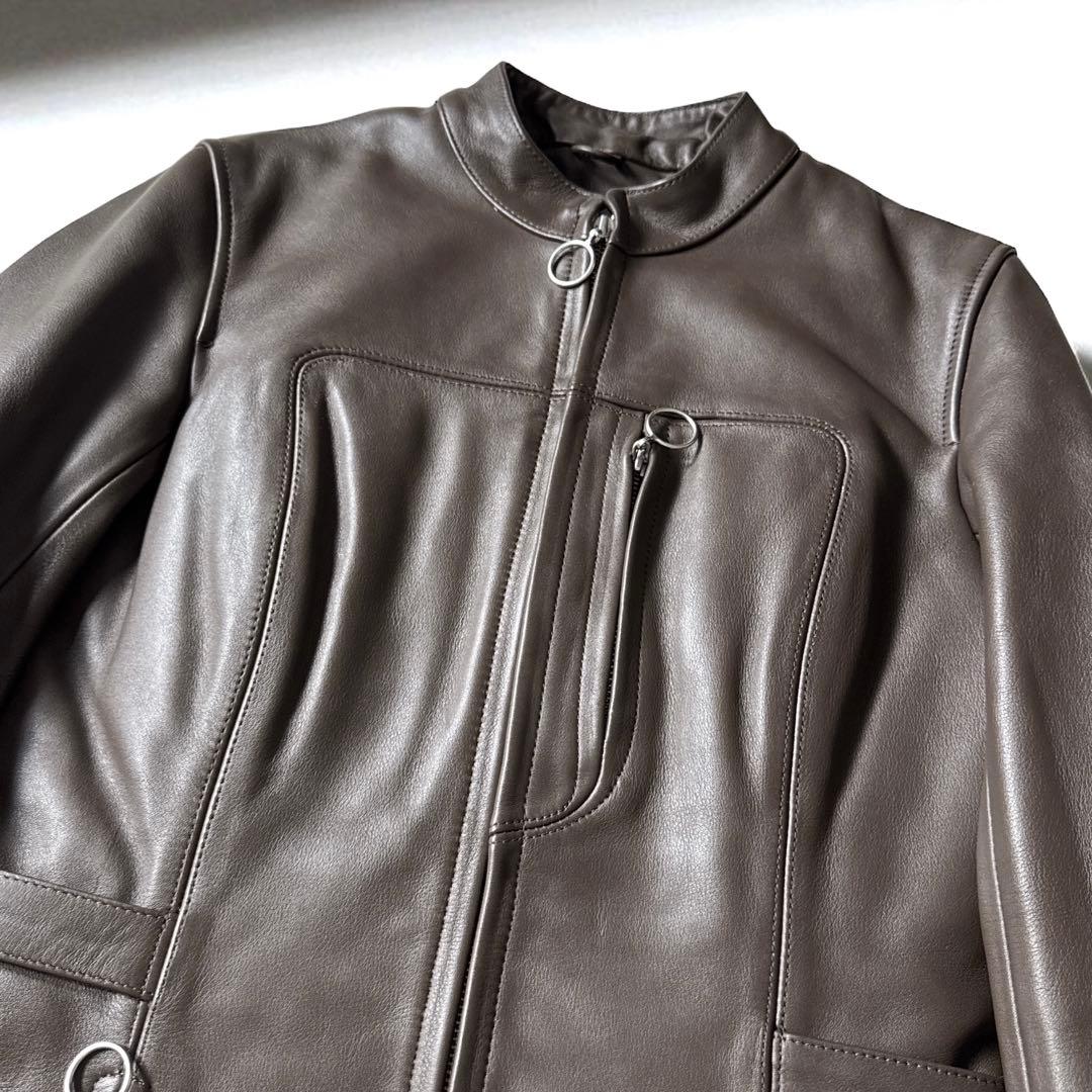 上質牛革 KADOYAカドヤ ライナー付き レザーライダースジャケット L