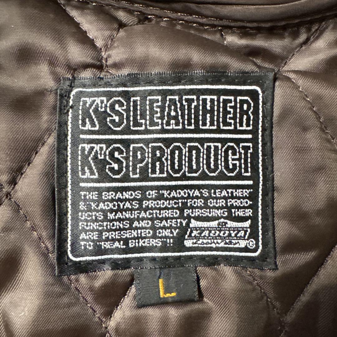 上質牛革 KADOYAカドヤ ライナー付き レザーライダースジャケット L