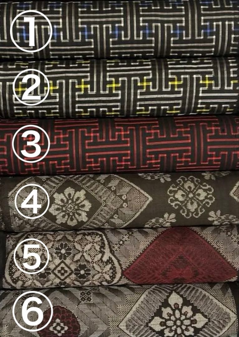 ３７３　古布　大島紬　秋名バラ＆龍郷　豪華版　❤️３６㎝巾Ｘ１m６柄６mを