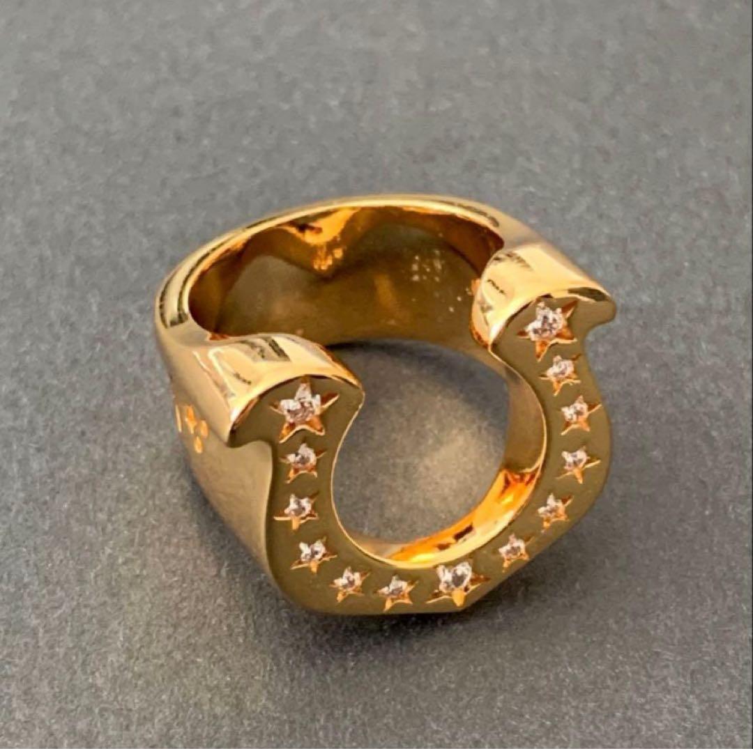 22k ダイヤ　馬蹄　ホースシューリング　16〜17号