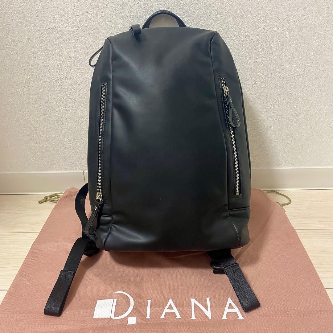 ✨️美品✨️+diana ダイアナ シリコンレザーA4リュック ブラック 保存袋付