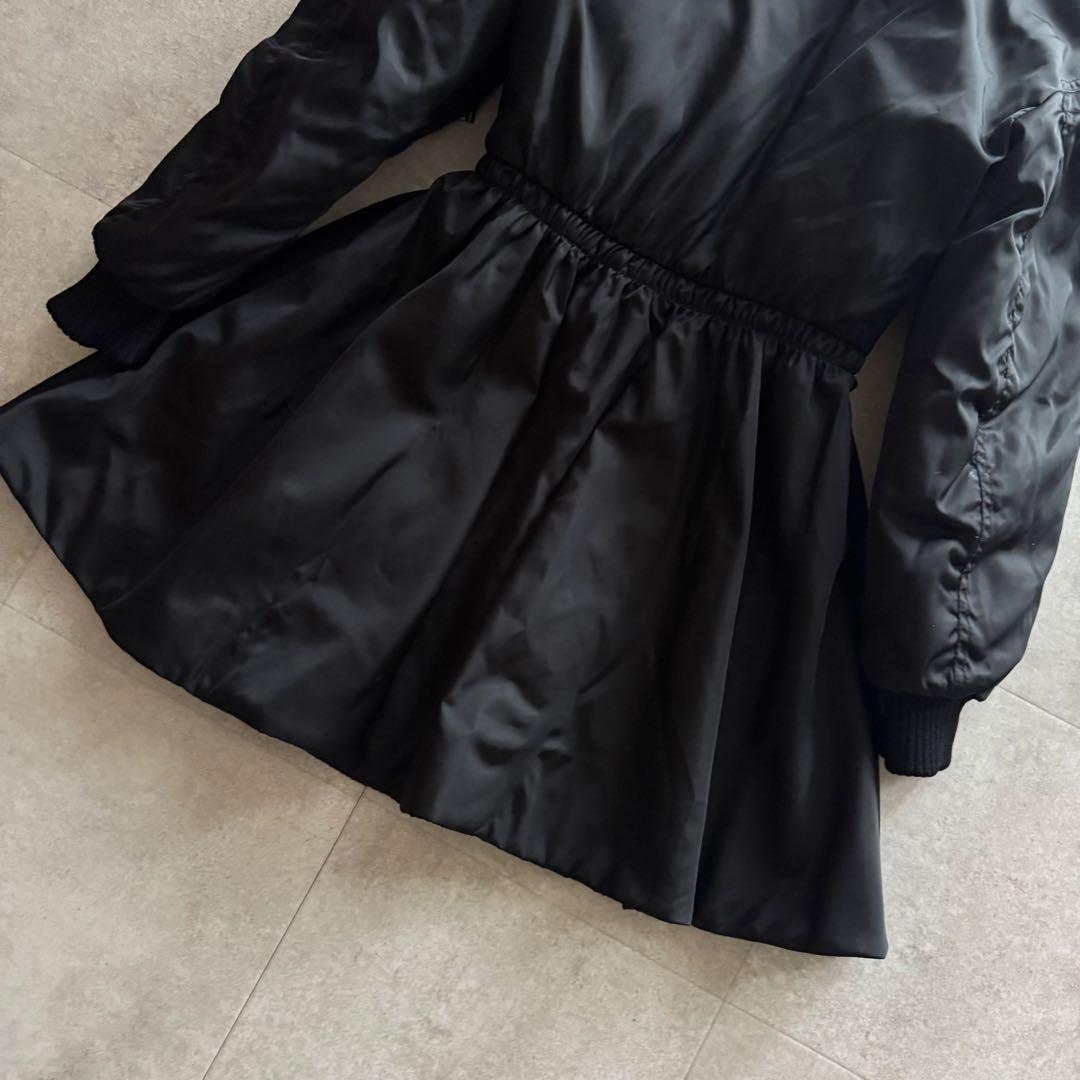 ミュウミュウ　MA-1　ボンバー　フレア　ダウンジャケット　38　Y2K　黒