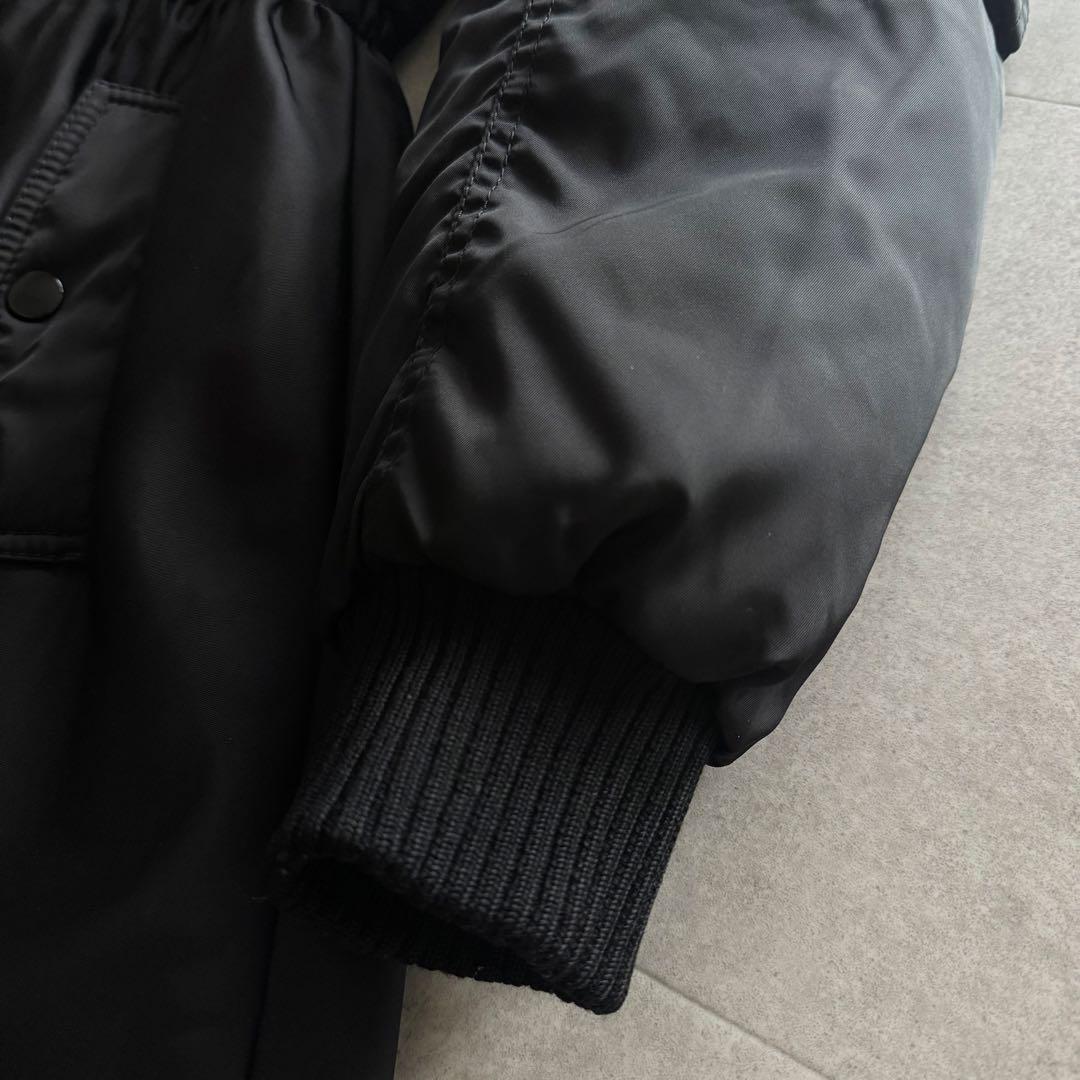 ミュウミュウ　MA-1　ボンバー　フレア　ダウンジャケット　38　Y2K　黒