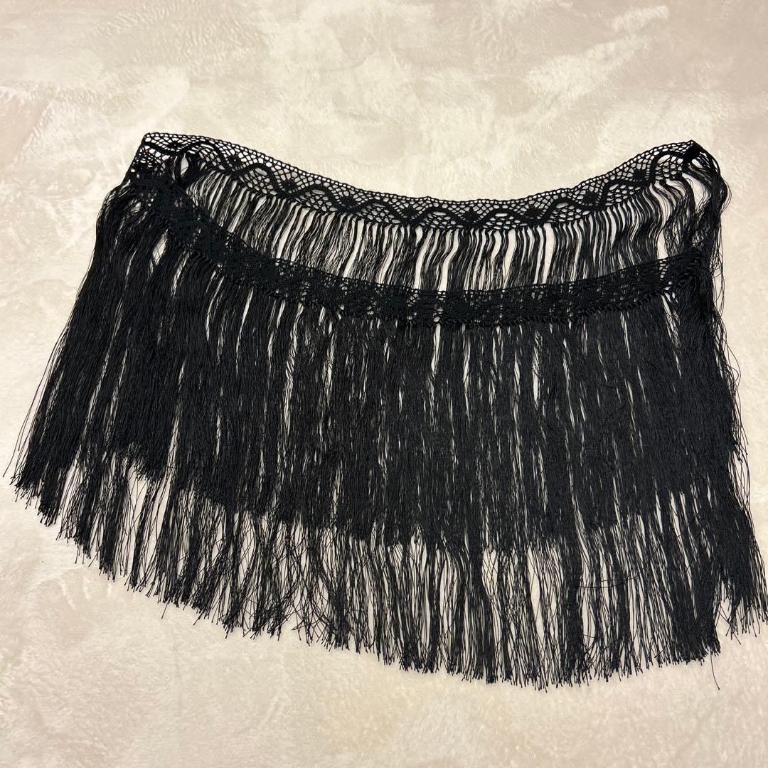 シージョ　黒 レース フリンジ フラメンコ　ソニアジョーンズ