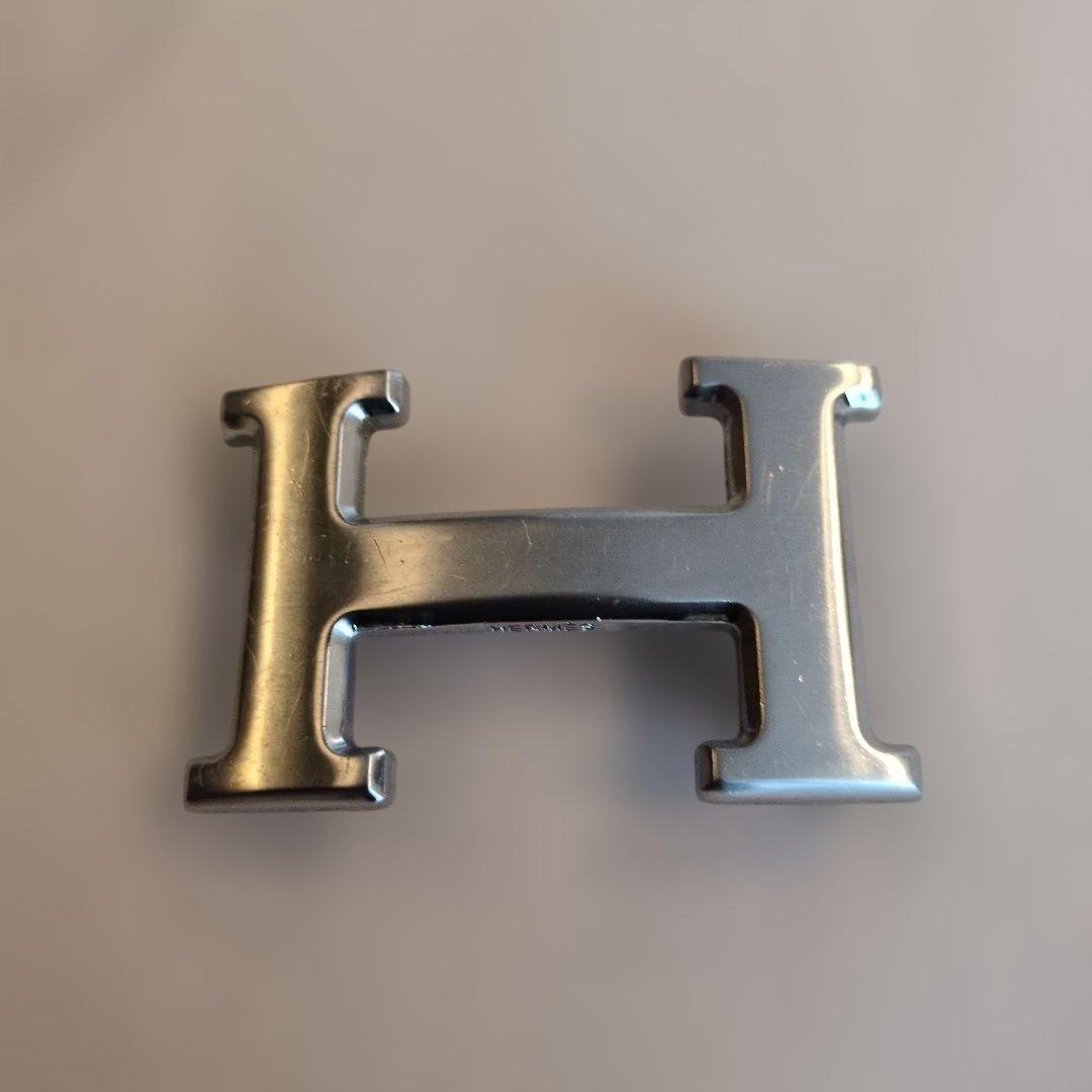 ブラック H型バックル ベルト