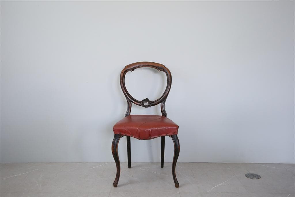 英国アンティーク木製バルーンバックダイニングチェア/サロンイス(89-41-1)