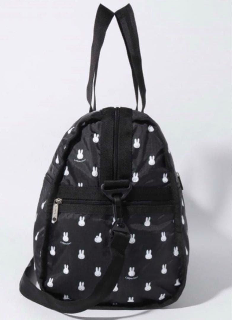 新品 レスポートサック　ミッフィーアンドダーンブラック ボストンバッグ