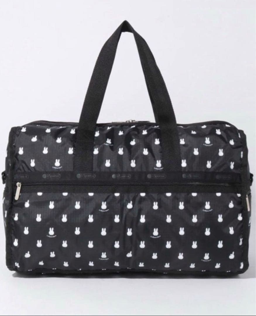 新品 レスポートサック　ミッフィーアンドダーンブラック ボストンバッグ