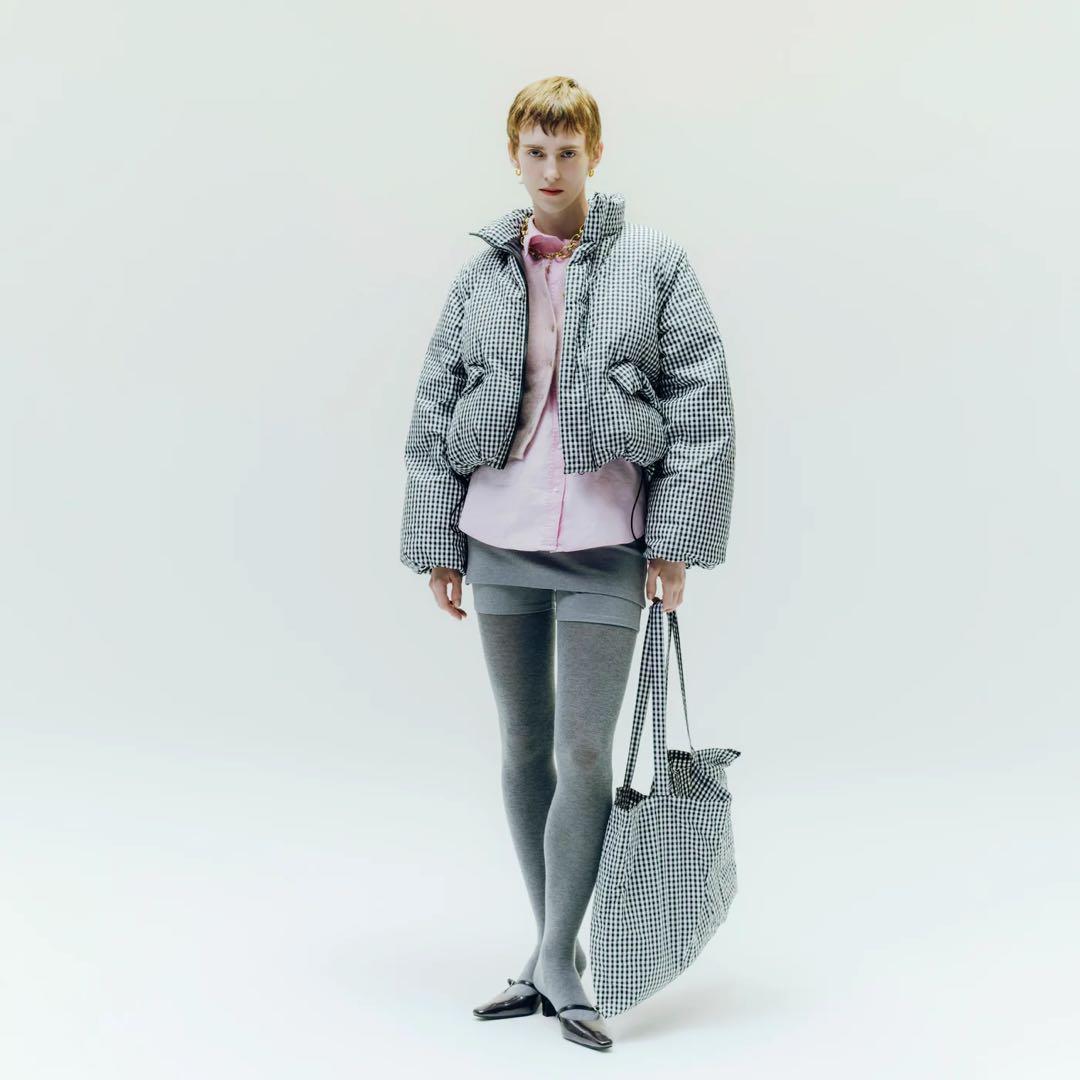 【SeaRoomlynn】Multiショートダウンジャケット(ギンガムチェック)