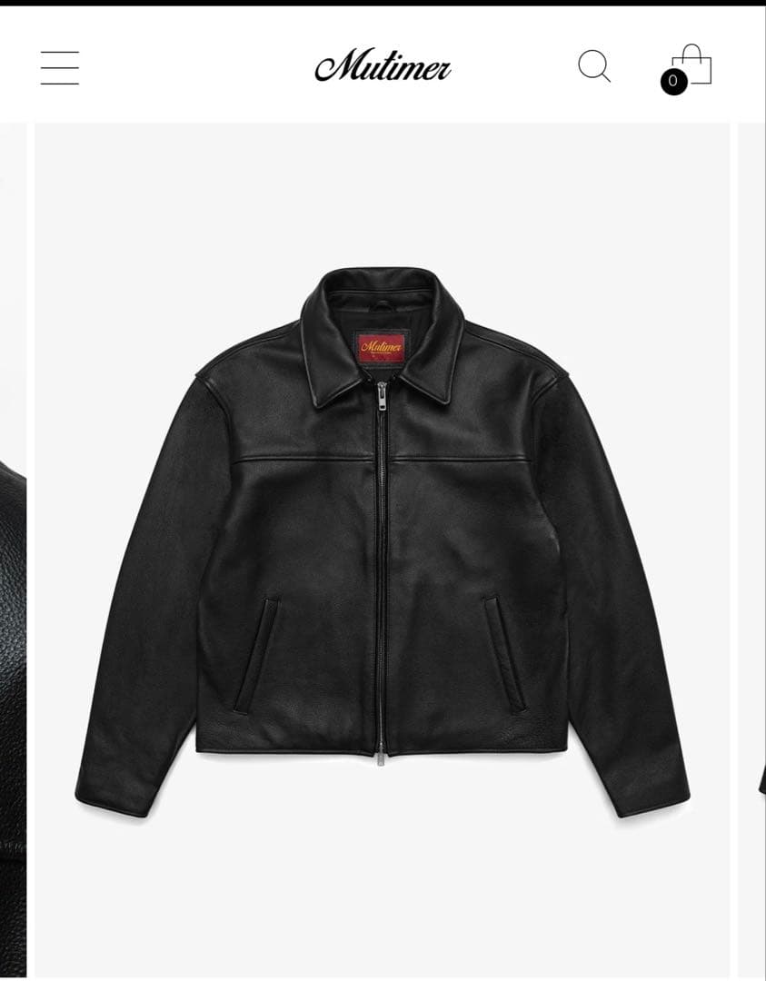 【本革】最終値下げ‼️ mutimer ブラックレザー ジャケット Sサイズ