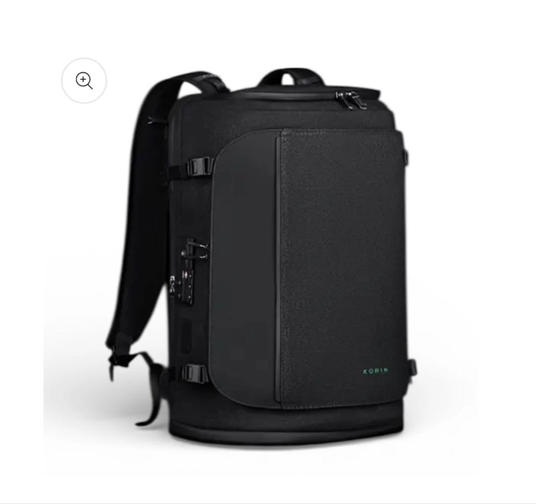 HubPack X Korin ビジネスバッグパック　ブラック 多機能　ロック有
