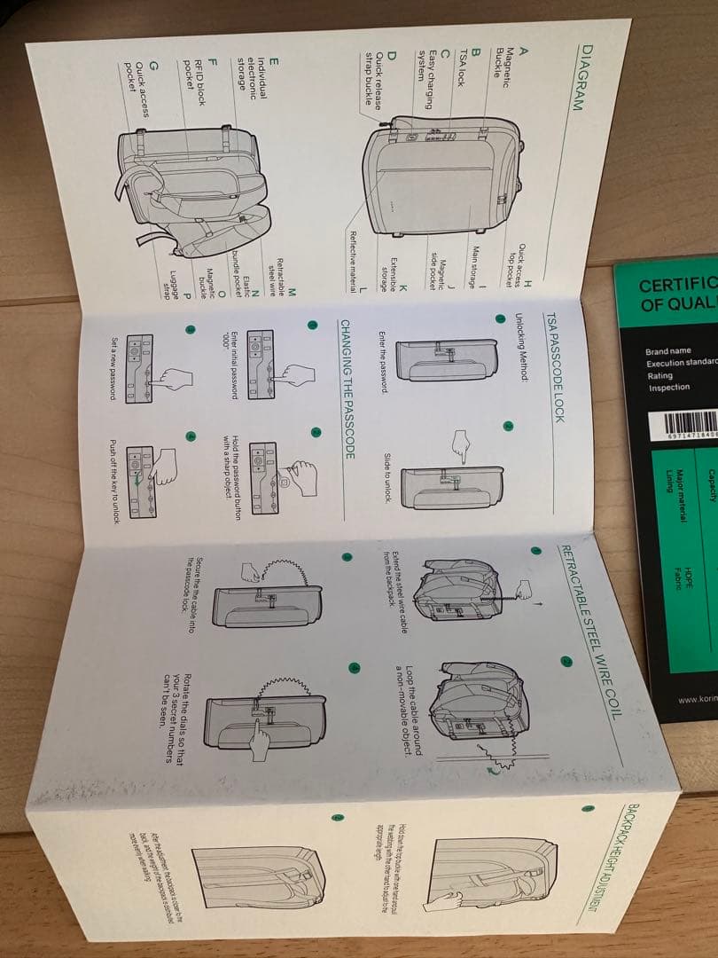 HubPack X Korin ビジネスバッグパック　ブラック 多機能　ロック有