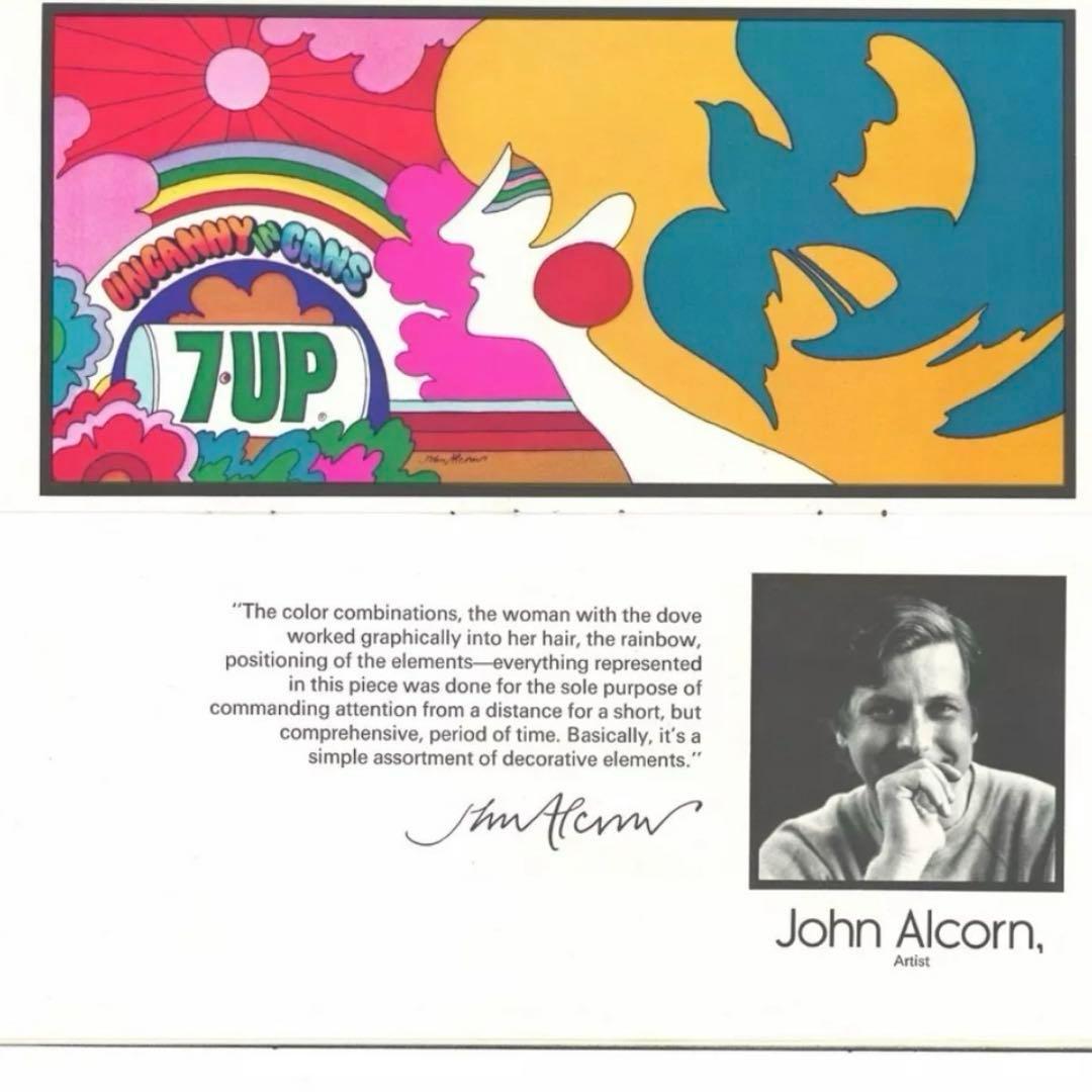 レア　60年代　セブンアップ　7up ポスター　ピーターマックス　看板　ガレージ