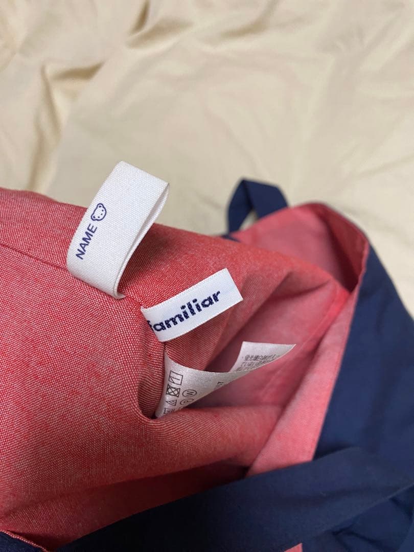 ファミリア　familiar レッスンバッグ　刺繍　チェリー　美品