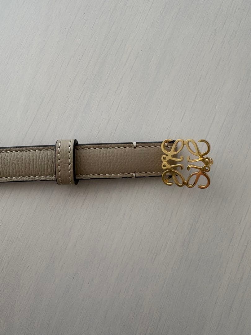 LOEWE レザーベルト ゴールドバックル