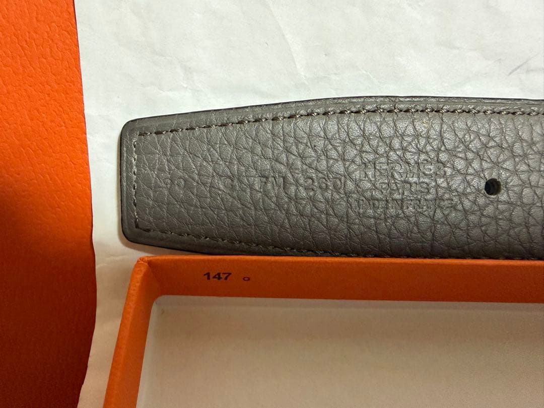 Hermèsレザーベルト90リバーシブル