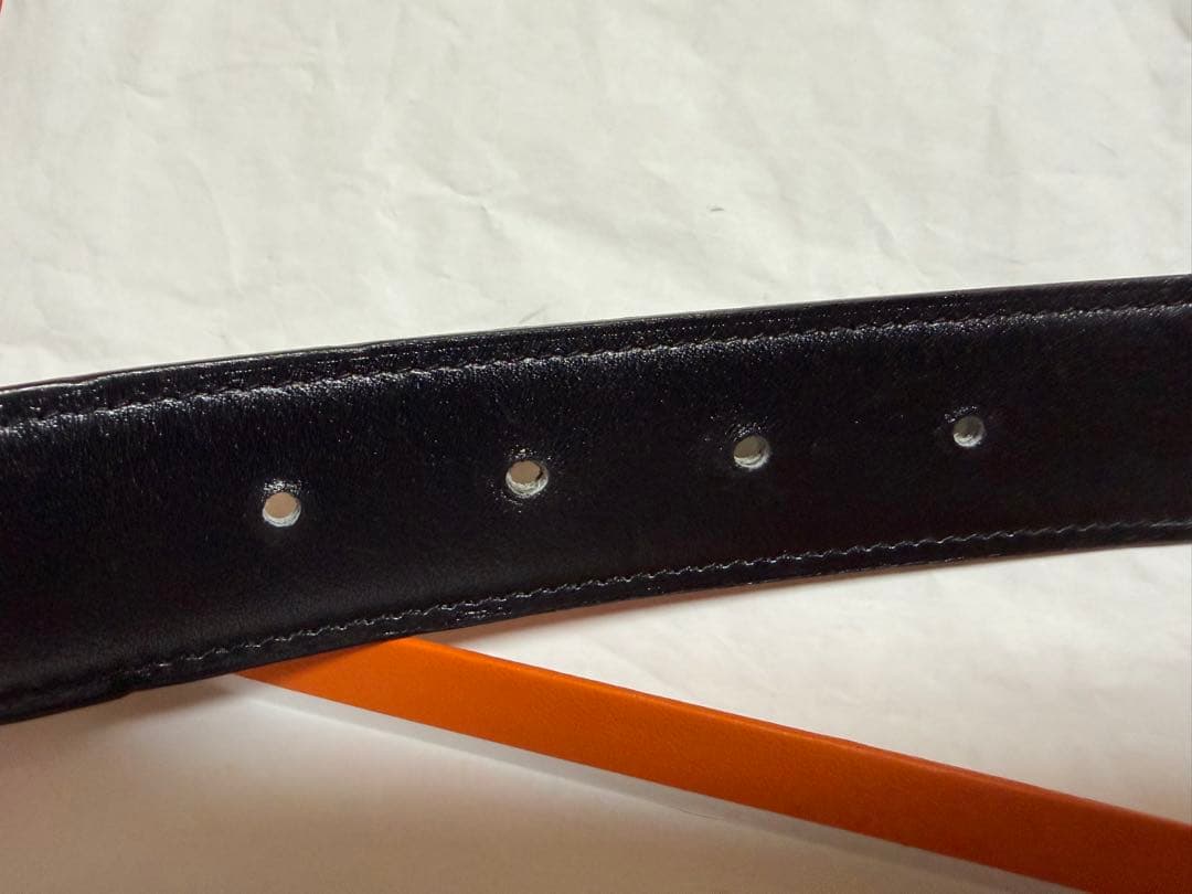 Hermèsレザーベルト90リバーシブル